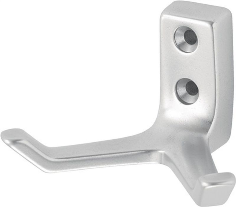 Hermeta Mantelhaken (zweifach Ausladung 55 mm / Aluminium silberfarbig eloxiert) - 0033-01E