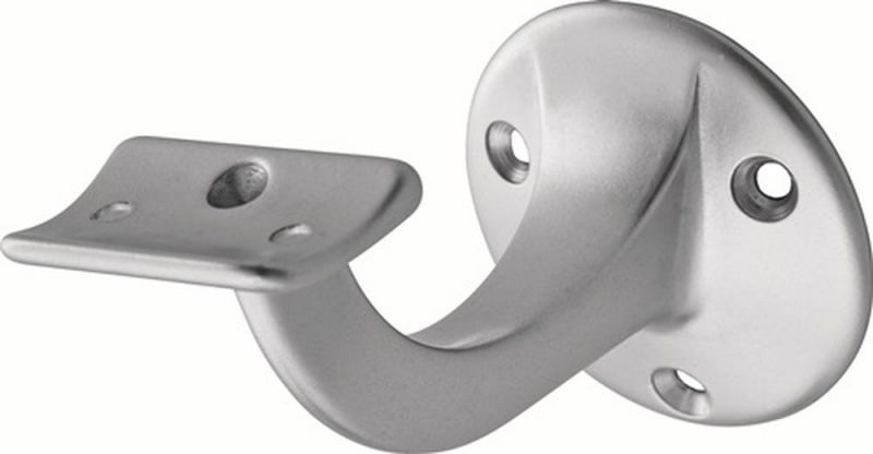 Hermeta Handlaufträger (Aluminium silberfarbig eloxiert / Durchmesser Wandplatte 56 mm) - 3505-01E