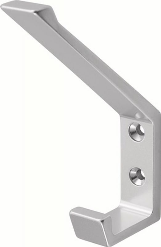 Hermeta Huthaken (einfach Ausladung 76 mm / Aluminium silberfarbig eloxiert) - 0138-01E