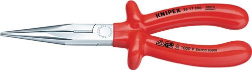 NW-KNIPEX Flachrundzange (Länge 200 mm / gerade VDE) - 26 17 200