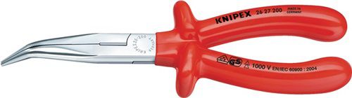 NW-KNIPEX Flachrundzange (Länge 200 mm Form 2 / 40° gewinkelt VDE) - 26 27 200