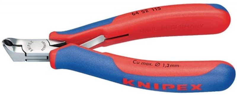 NW-KNIPEX Elektronikvornschneider (Länge 115 mm / Form 5 Facette nein spiegelpoliert) - 64 52 115