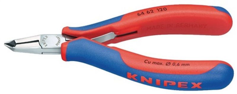 NW-KNIPEX Elektronikvornschneider (Länge 120 mm / Form 6 Facette ja, kleine spiegelpoliert) - 64 62 120