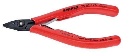 NW-KNIPEX Elektronikseitenschneider (Länge 125 mm Form 5 / Facette ja) - 75 52 125