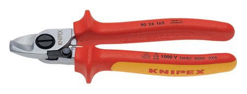 NW-KNIPEX Kabelschere (Länge 165 mm / Kopf verchromt VDE) - 95 26 165