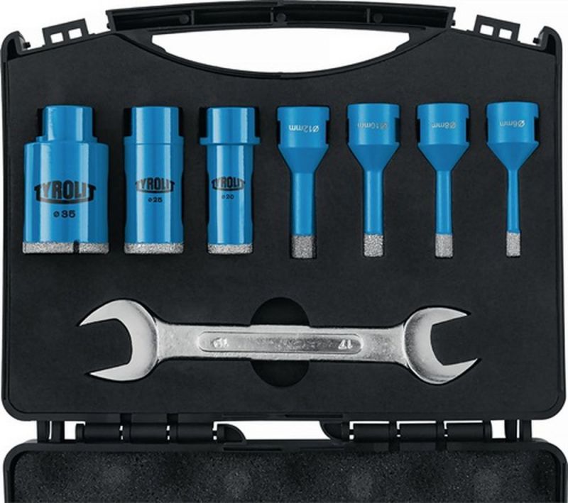Tyrolit Fliesenbohrset (8-teilig Ø 6, 8, 10, 12, 20, 25, 35 mm / Schaft M14) - 34294535
