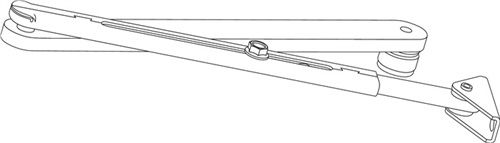 Geze Gestänge (silber Leibungstiefe 90-200 mm / f. GEZE ECturn) - 134664