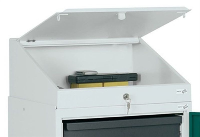 Stumpf Pultaufsatz (H272/91xB500xT500mm / lichtgrau, RAL 7035) - 3009007