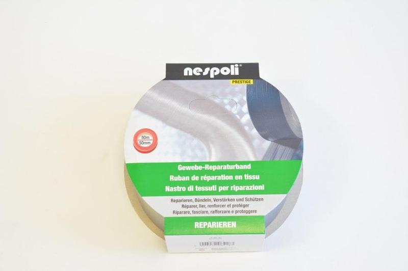 Nespoli bande de réparation en tissu argenté, 50m x 50 mm - 09553255-8013