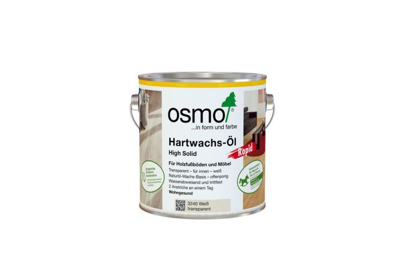 Osmo Hartwachs-Öl Rapid Weiß transp. 0,75 l - 15100512