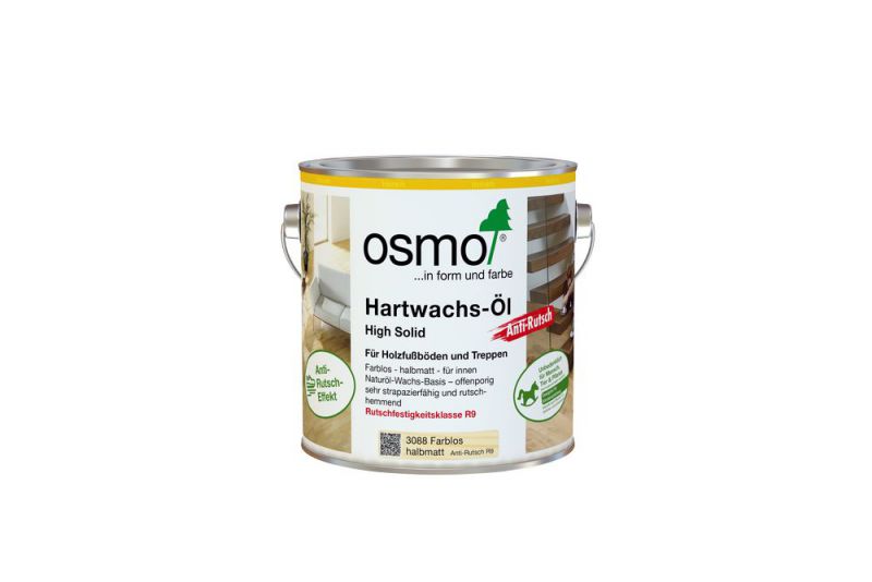 Osmo Hartwachs-Öl Anti-Rutsch Extra Farblos Seidenmatt 0,75 l - 10400095