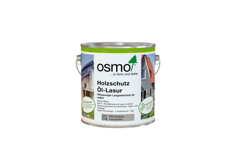 Osmo Holzschutz Öl-Lasur Perlgrau 0,75 l - 12100274