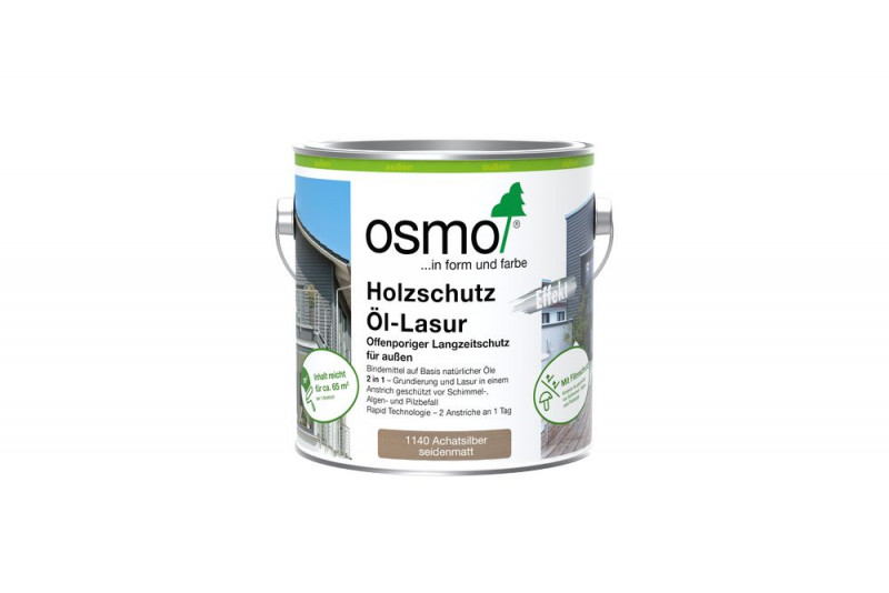 Osmo Holzschutz Öl-Lasur Effekt Achatsilber 2,50 l - 12100231