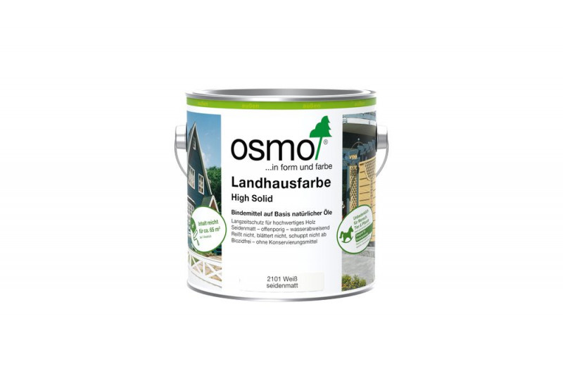 Osmo Landhausfarbe Weiß 2,50 l - 11400028