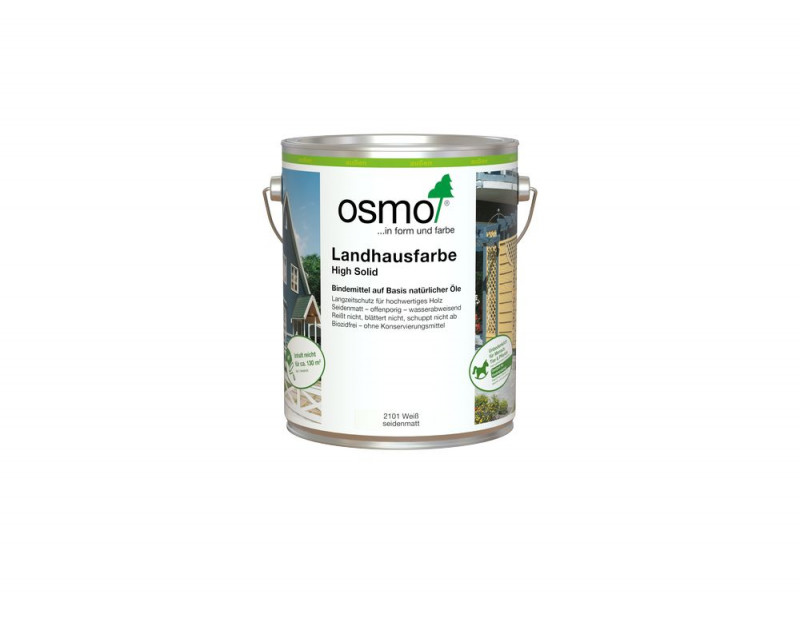 Osmo Landhausfarbe Weiß 5,00 l - 11400345