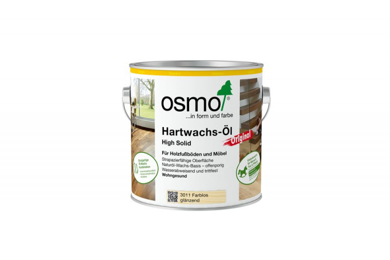 Osmo Hartwachs-Öl Original Farblos Glänzend 2,50 l - 10300163
