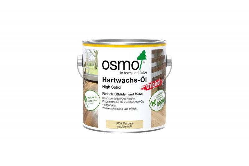Osmo Hartwachs-Öl Original Farblos Seidenmatt 2,50 l - 10300002