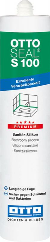 OTTOSEAL S-100 Premium-Sanitär-Silikon 300 ml Kartusche C8682 matt zementgrau 31 - 1392365