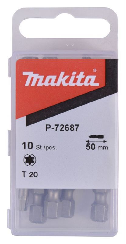 MAKITA TORX BIT 1/4" T20x50mm   10St (P-72687)