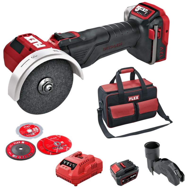 FLEX Akku Mini-Winkelschleifer 12 V, LBE 76 12-EC Set - 535121