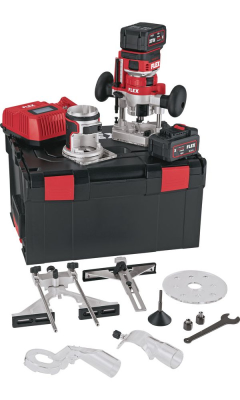 FLEX Akku Kanten- und Oberfräse 18 V CER 18.0-EC/5.0-Set - 531636