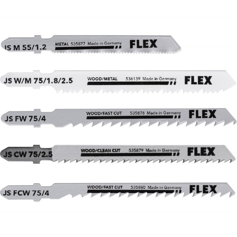 FLEX Stichsägeblatt-Set Holz, Metall Xtreme Plus JS W/M 55-75 Set VE5 - 535897