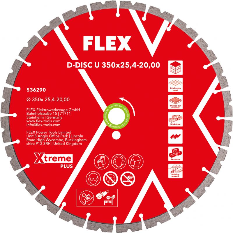 FLEX Diamanttrennscheibe Universal Xtreme Plus D-DISC U 350x25,4- 20,00 - 536290