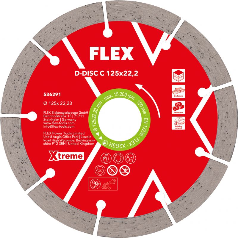 FLEX Diamanttrennscheibe Beton Xtreme D-DISC C 125x22,2 - 536291