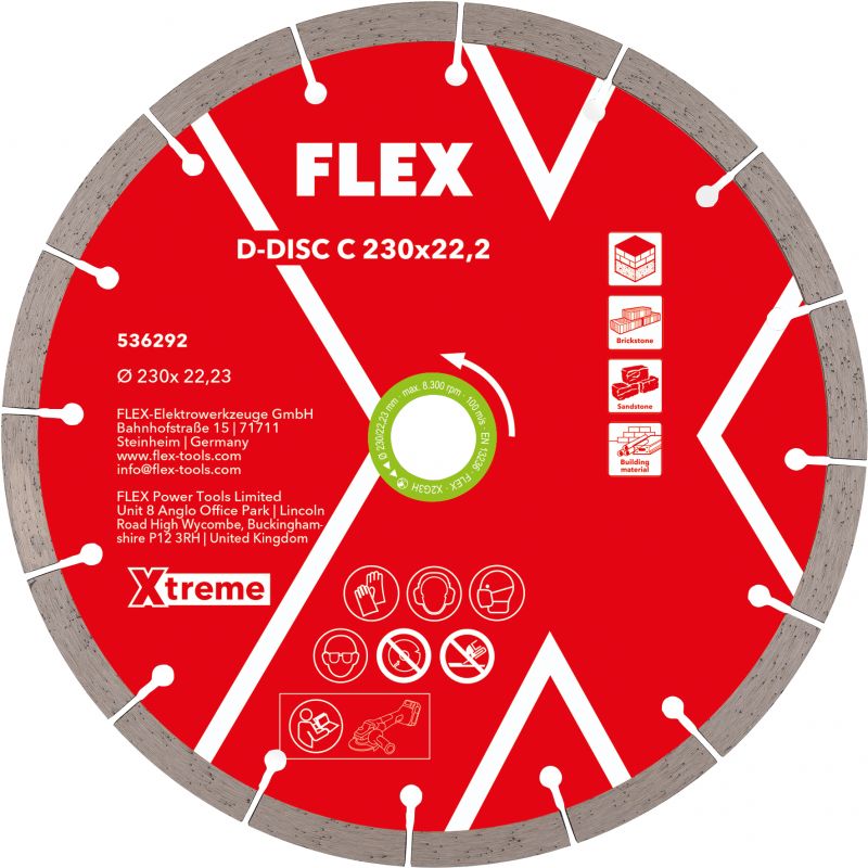 FLEX Diamanttrennscheibe Beton Xtreme D-DISC C 230x22,2 - 536292