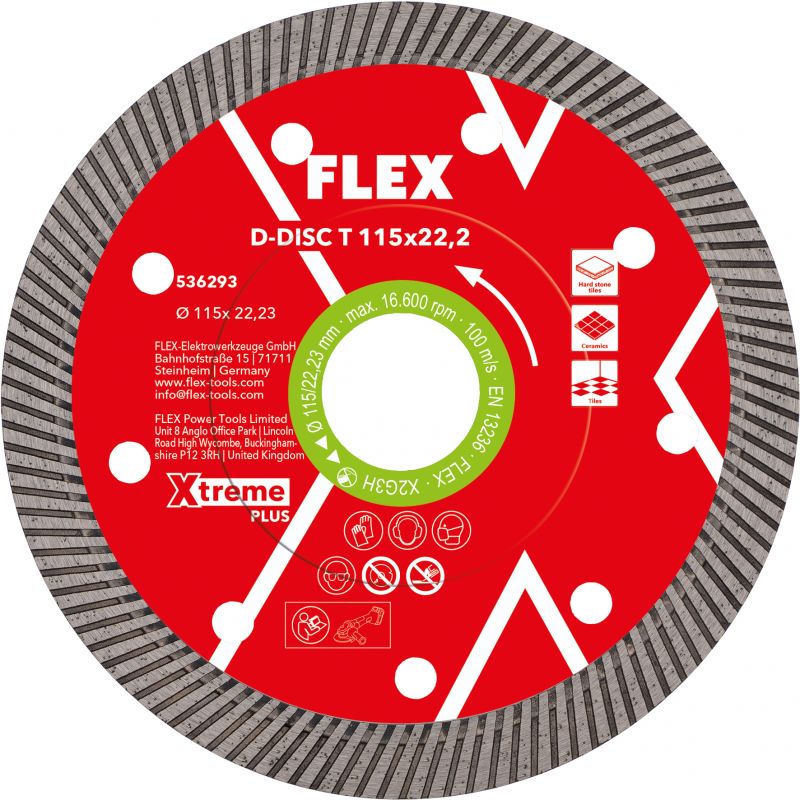 FLEX Diamanttrennscheibe Fliese Xtreme Plus D-DISC T 115x22,2 - 536293