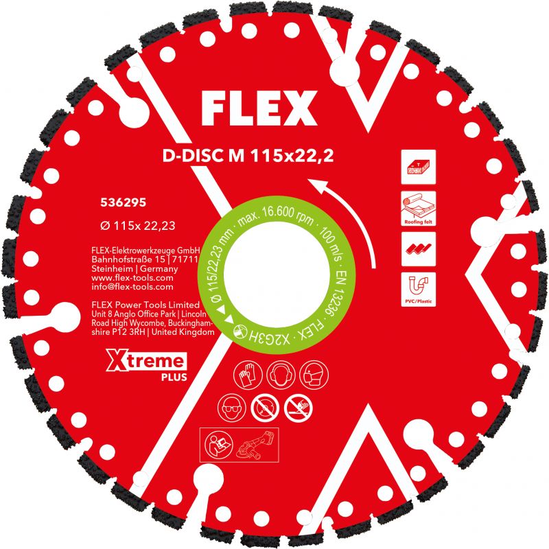FLEX Diamanttrennscheibe Multicut Xtreme Plus D-DISC M 115x22,2 - 536295