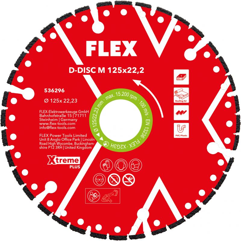 FLEX Diamanttrennscheibe Multicut Xtreme Plus D-DISC M 125x22,2 - 536296