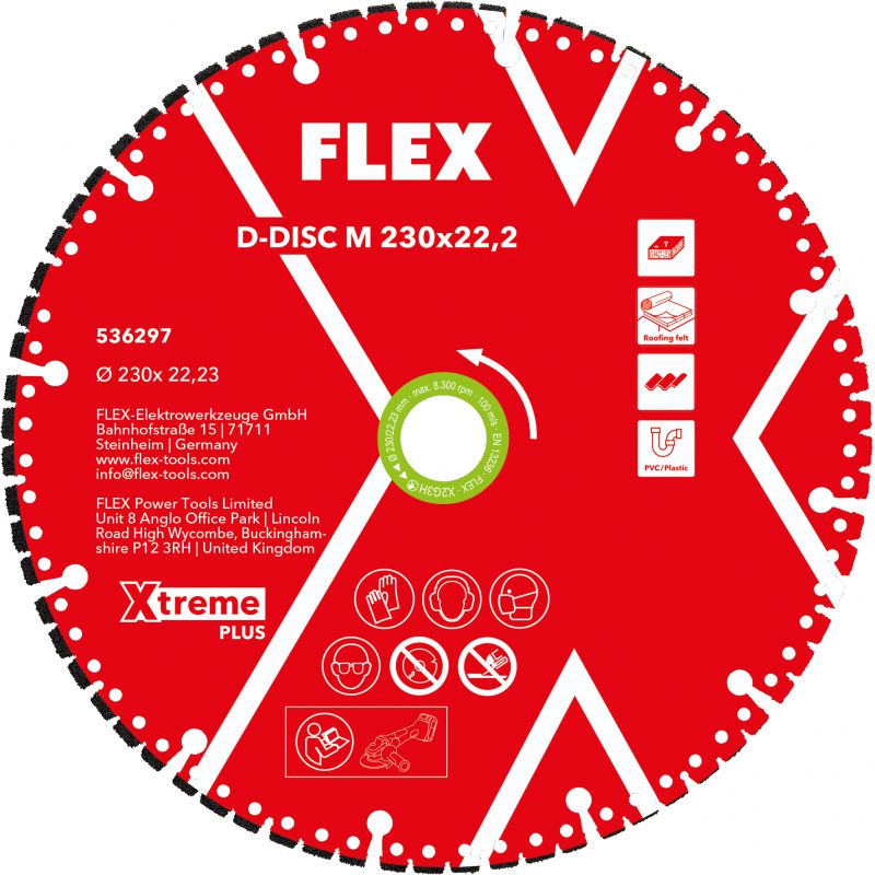 FLEX Diamanttrennscheibe Multicut Xtreme Plus D-DISC M 230x22,2 - 536297