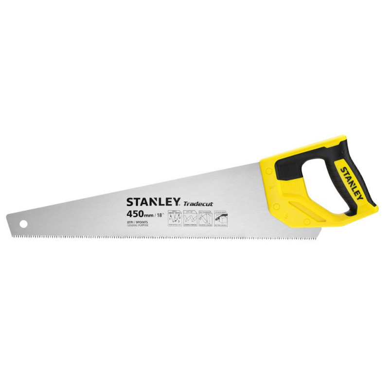 Stanley Tradecut Holzsäge 18Z, 450mm, 8 TPI - STHT20354-1