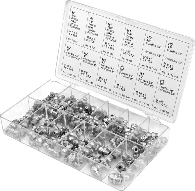 TRIUSO Schmiernippel-Sortiment 140 Teile - 16090