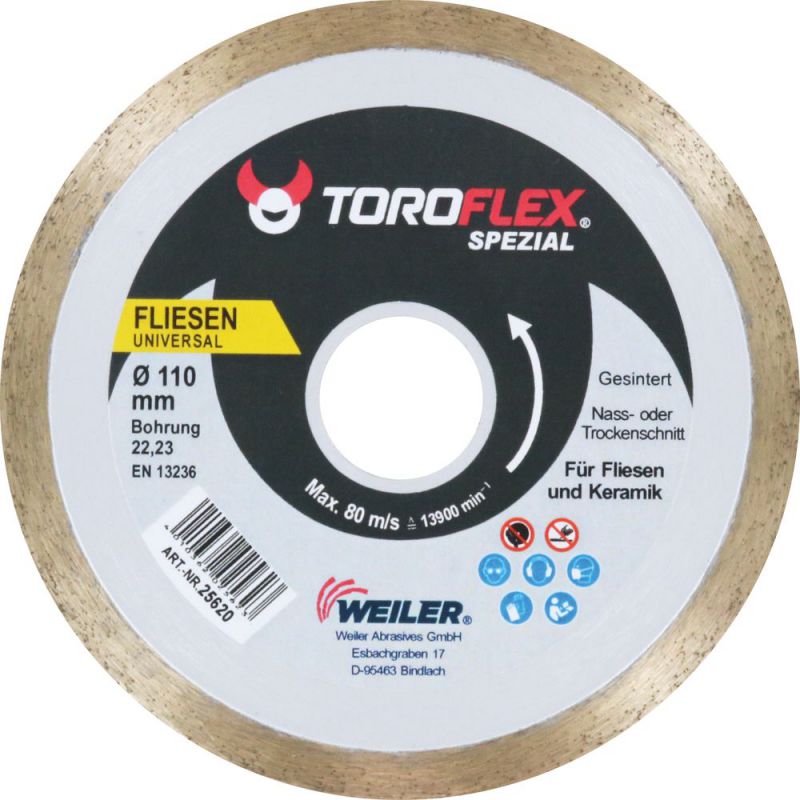 TRIUSO Fliesen-Diamanttrennscheibe Profi ø 110x1,5 mm - 27604