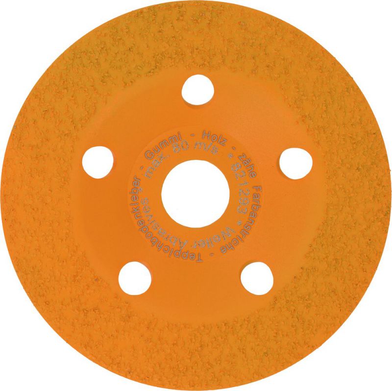 TRIUSO HM-Schleifteller 115mm, K36, f.Gummi,Holz,Teppichbodenkle. - 30012