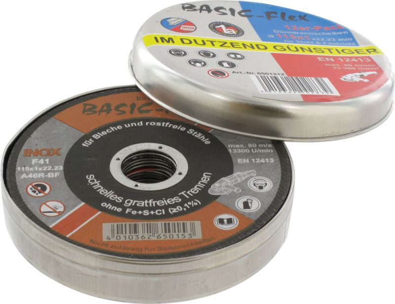 TRIUSO Metall-Trennscheibe ø 115x1,0 mm, 12 Stück - 6501312