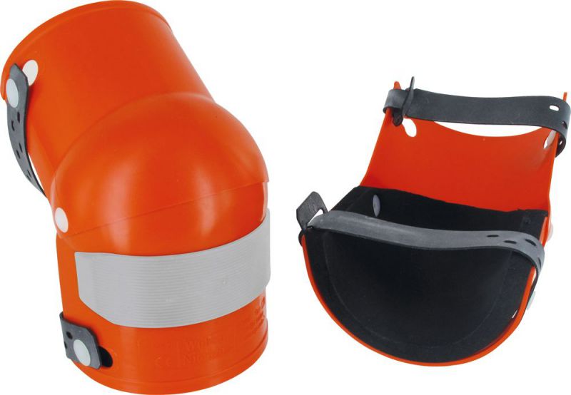 TRIUSO Knieschoner mit Gelenk 1 Paar, Gummieinsatz weiß - KS61