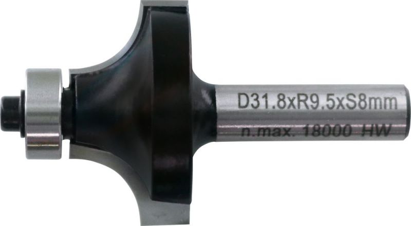 TRIUSO HM-Abrundfräser 31,8mm, zweischneidig, Führungs-Kugel. - OBARF31