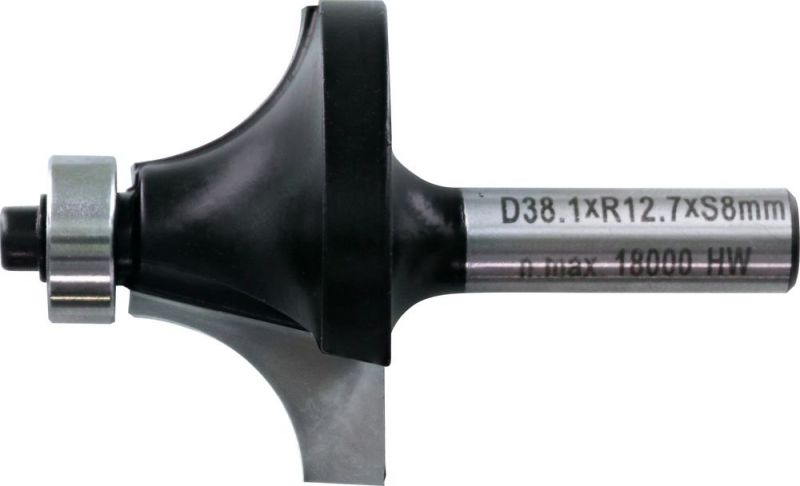 TRIUSO HM-Abrundfräser 38,1mm, zweischneidig, Führungs-Kugel. - OBARF38