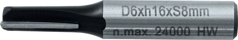 TRIUSO HM-Nutfräser 6,0mm Durchme., zweischneidig 16mm - OBNUT06