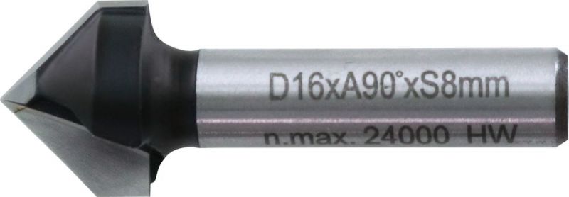 TRIUSO HM V-Nutfräser 16,0mm, Schriftenfräser zweischneidig - OBVNUT16