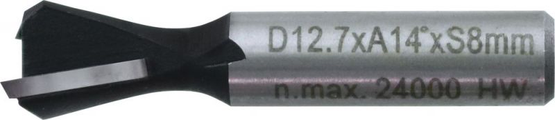 TRIUSO HM-Zinkenfräser 12,7mm, zweischneidig - OBZKF12