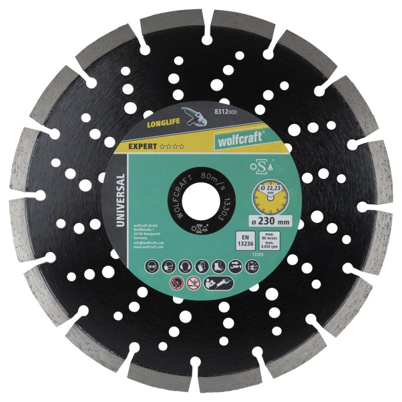wolfcraft Diamant-Trennsch Expert Ø230mm Laser - 8312000