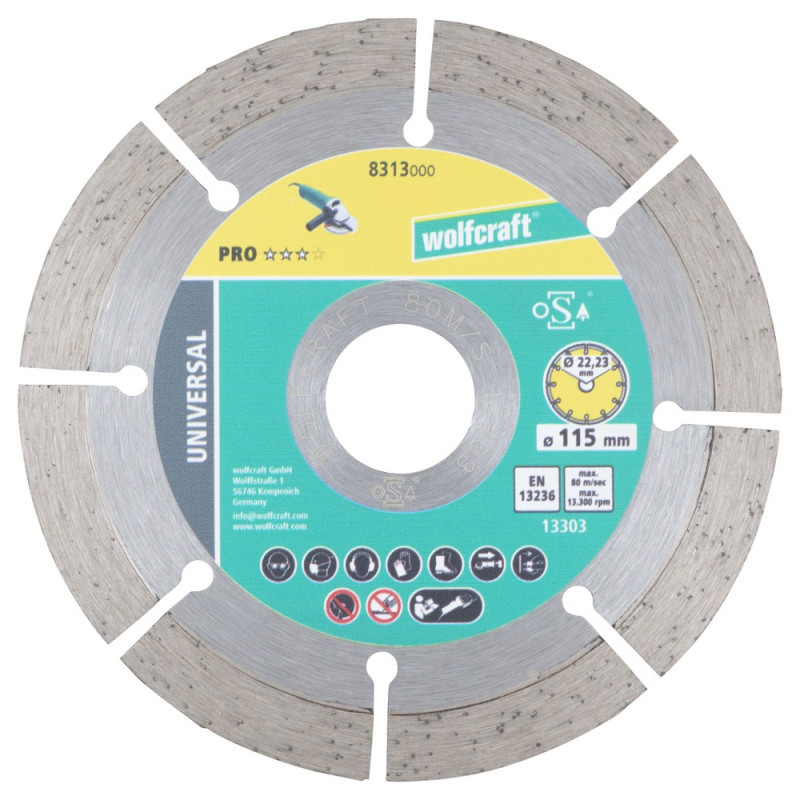 wolfcraft Diamant-Trennsch. Pro Univ. Ø115mm HP - 8313000