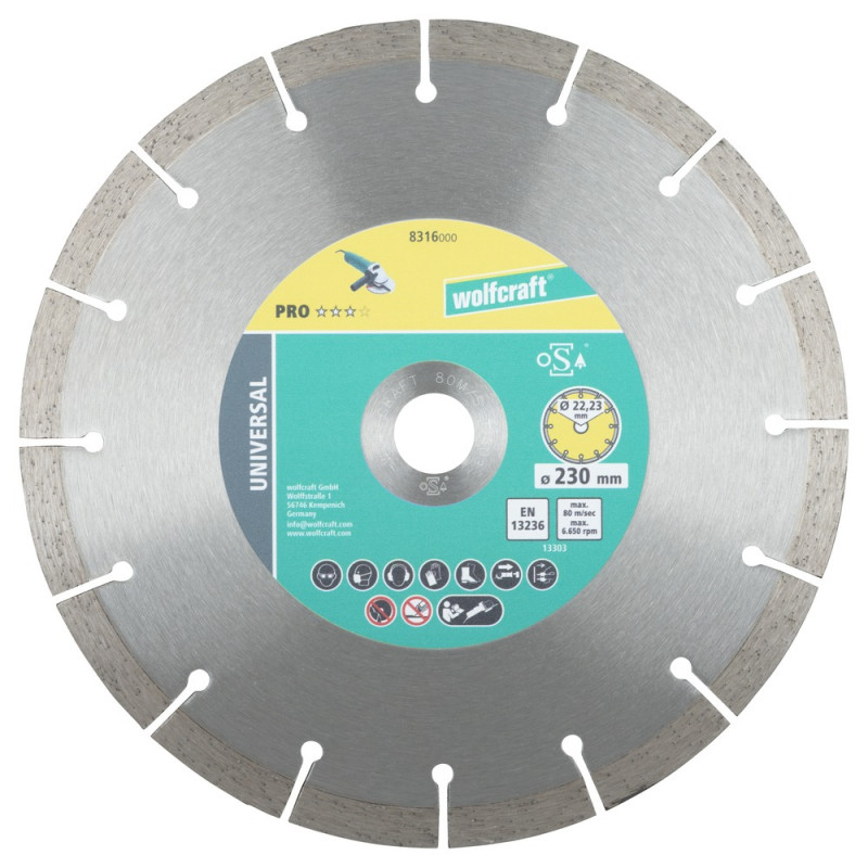 wolfcraft Diamant-Trennsch. Pro Univ. Ø230mm HP - 8316000