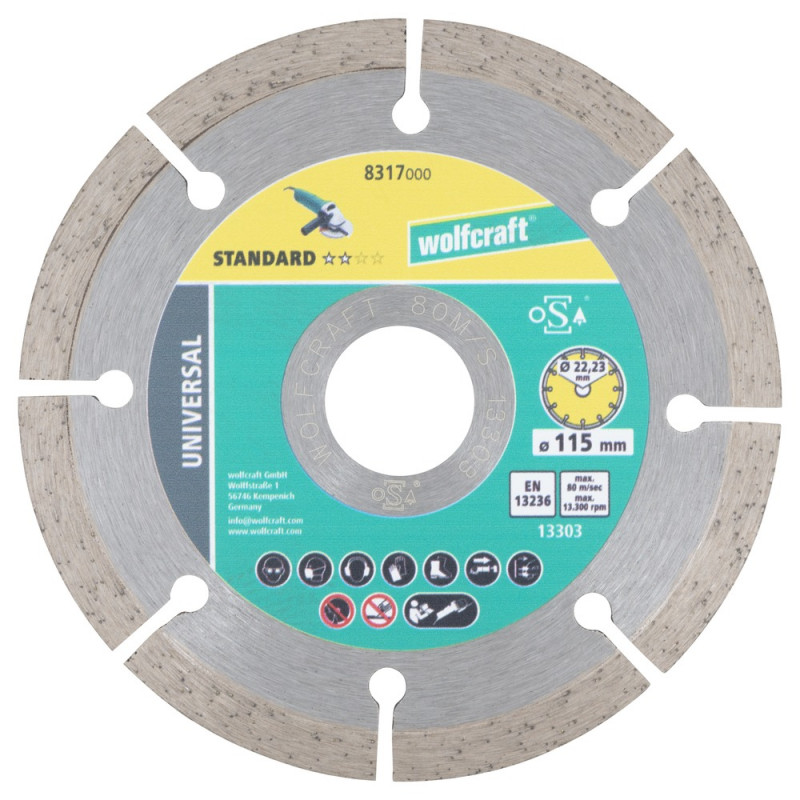 wolfcraft Diamant-Trennsch. Std. Univ. Ø115mm HP - 8317000