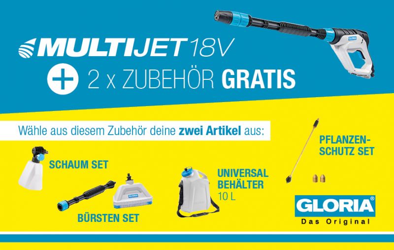 GLORIA MultiJet Hochleistungssprüher Li-Ion Set - 000301.0000 +  
