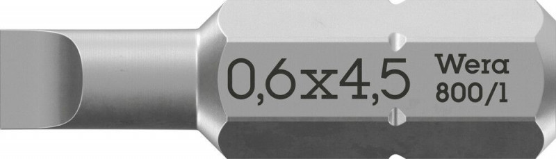 Wera 800/1 Z Bits, 0,6 x 4,5 x 25 mm - 05072055001